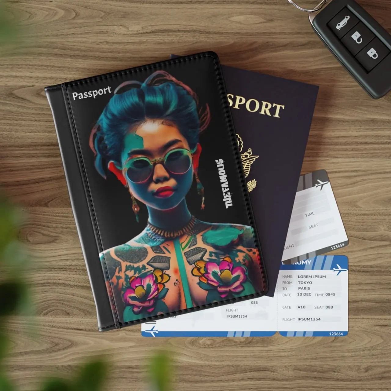 Passport Cover 'Art tattoos' 01 Limited Edition | TheFamous Studio