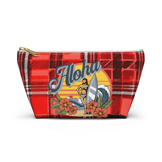 Pouch Bag - Aloha Red Plaid Limited Edition | TheFamous Studio